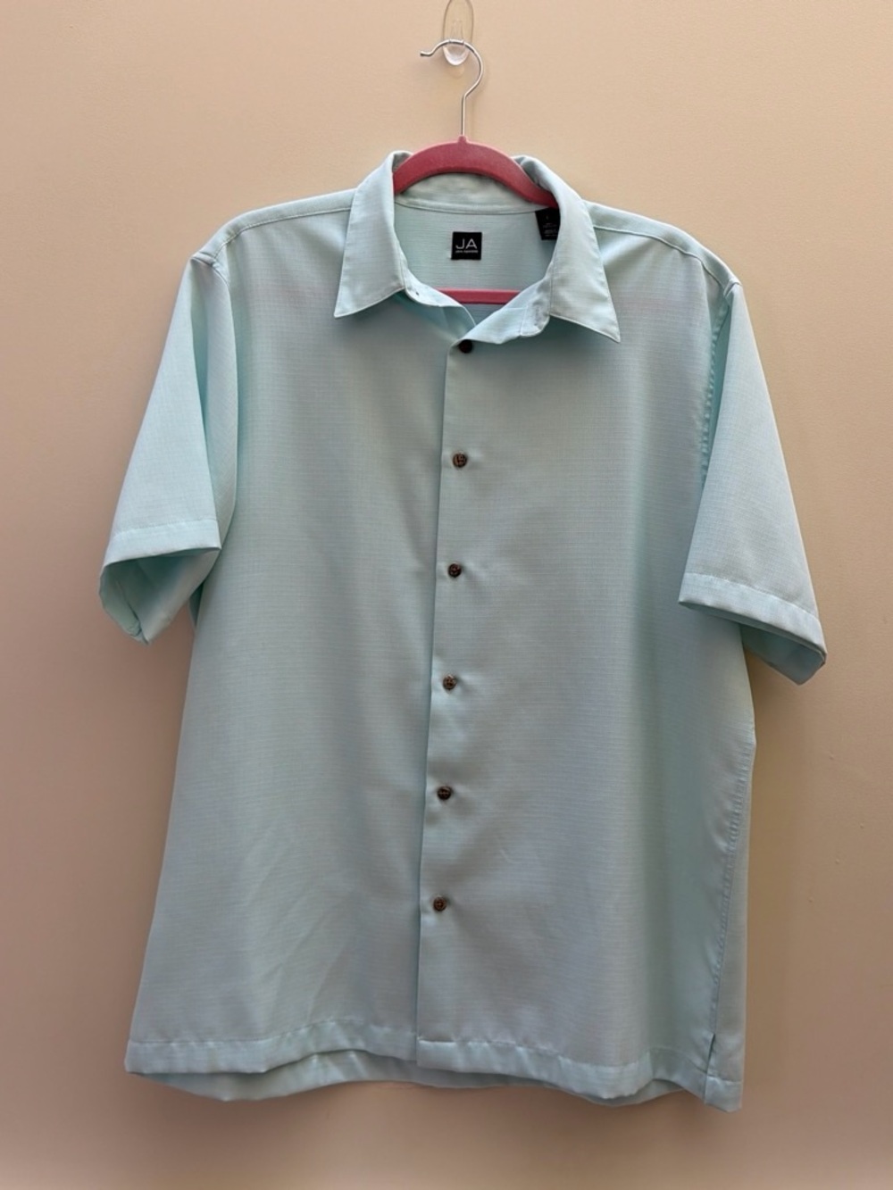 John Ashford Light Mint Short-Sleeve Button-Down Shirt
